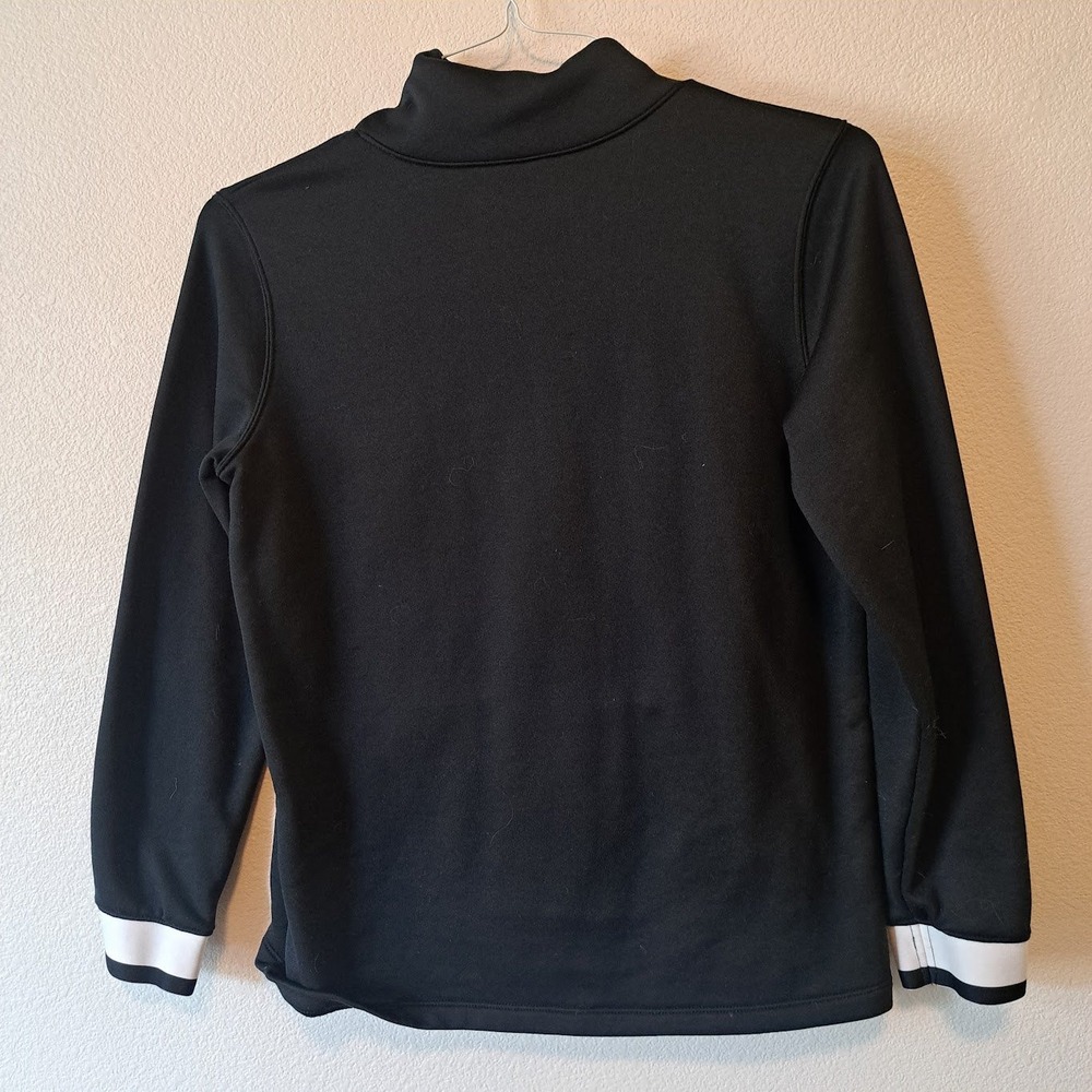 Under Armour Kids YXL Black Funnel Neck Fleece Pullover Hoodie Logo Sweatshirt - Picture 6 of 6